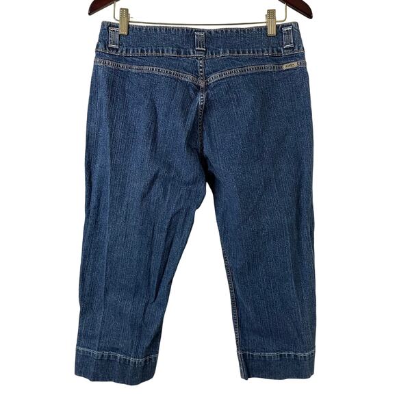 Sz 8/ 10 Y2K VTG Signature by Levi Strauss Capri Cropped Jeans No Back Pockets - Picture 5 of 6